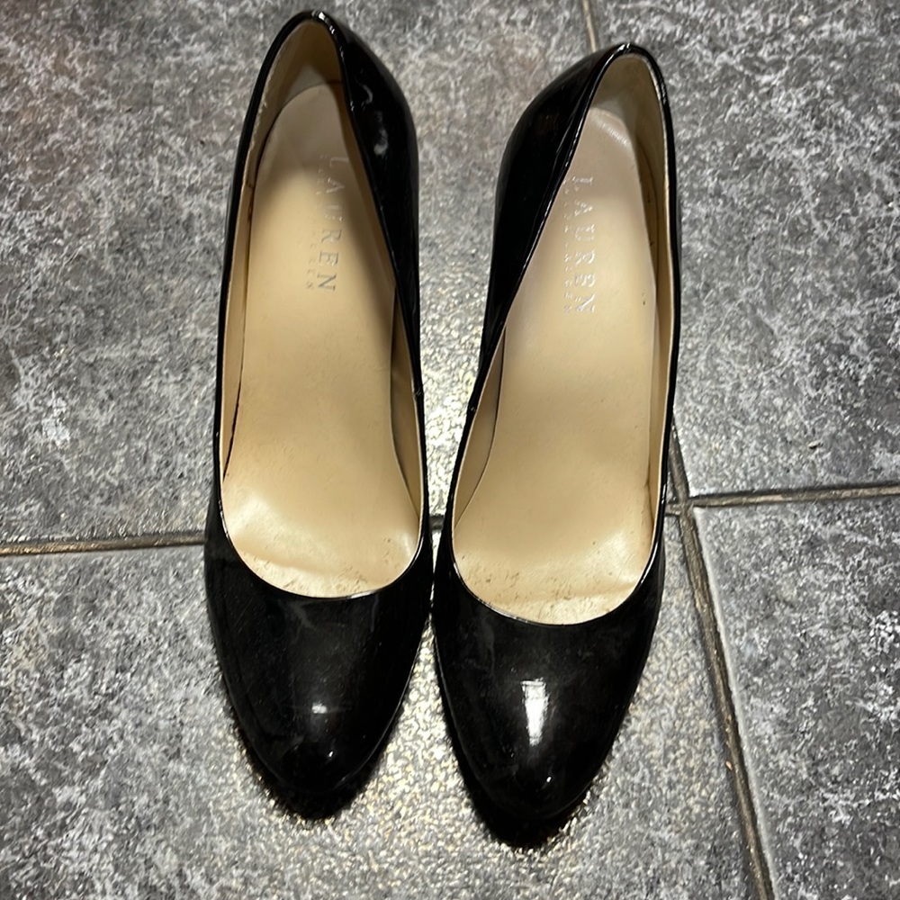 Patent black heels